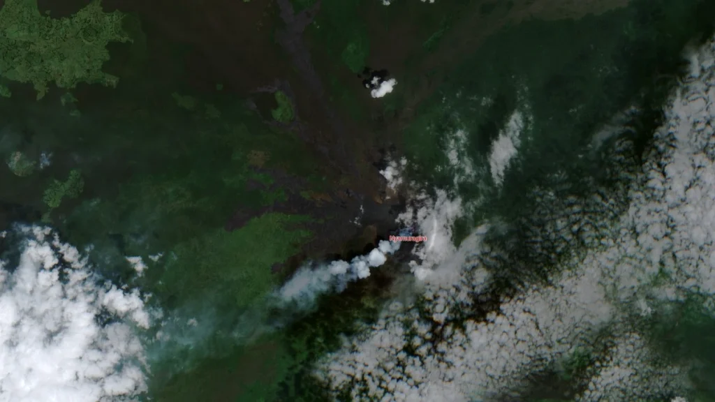 nyamulagira satellite image november 12 2025