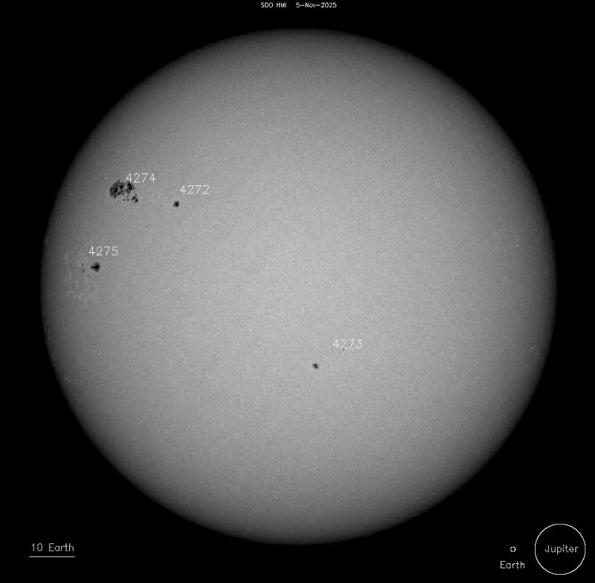 sunspots on november 5 2025