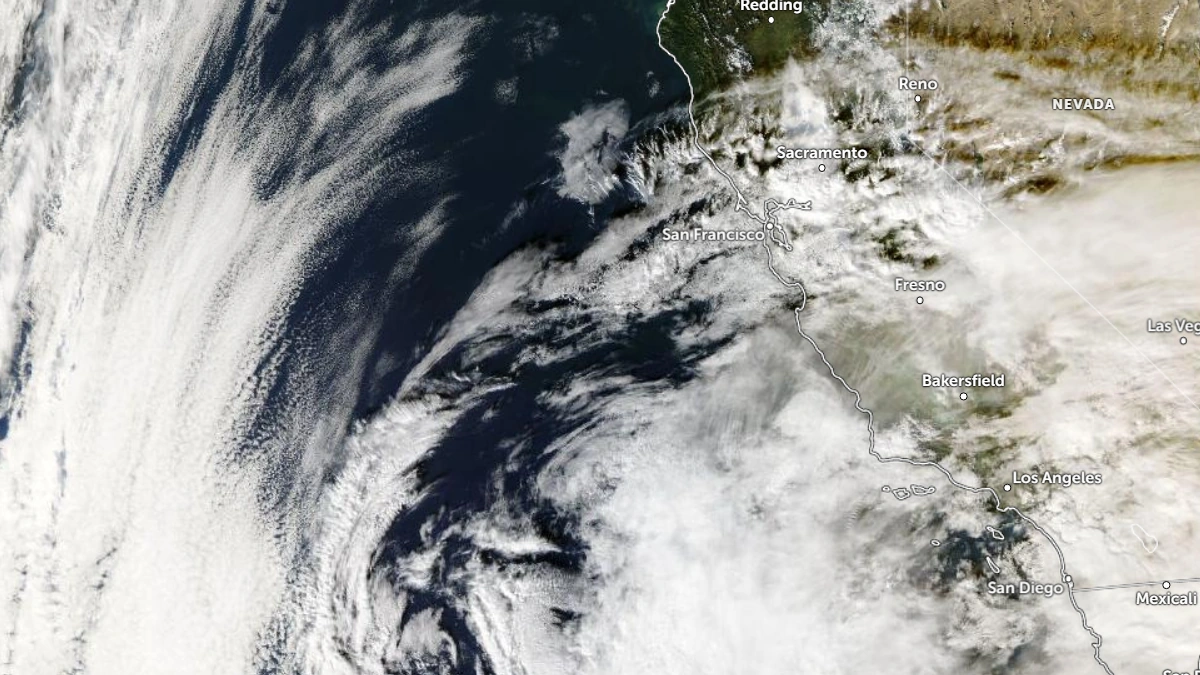 Satellite image of California on December 30, 2025. Credit: NOAA/GOES-19, Zoom Earth, The Watchers