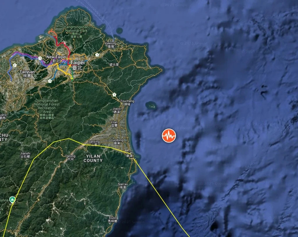 epicenter m6.6 earthquake yilan taiwan december 27 2025 bg