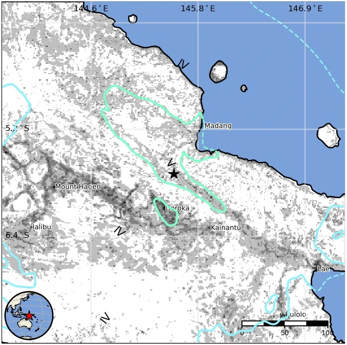 m6.5 earthquake papua new guinea december 22 2025 usgs epe