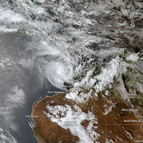 satellite image of tropical cyclone hayley 0840 utc december 29 2025