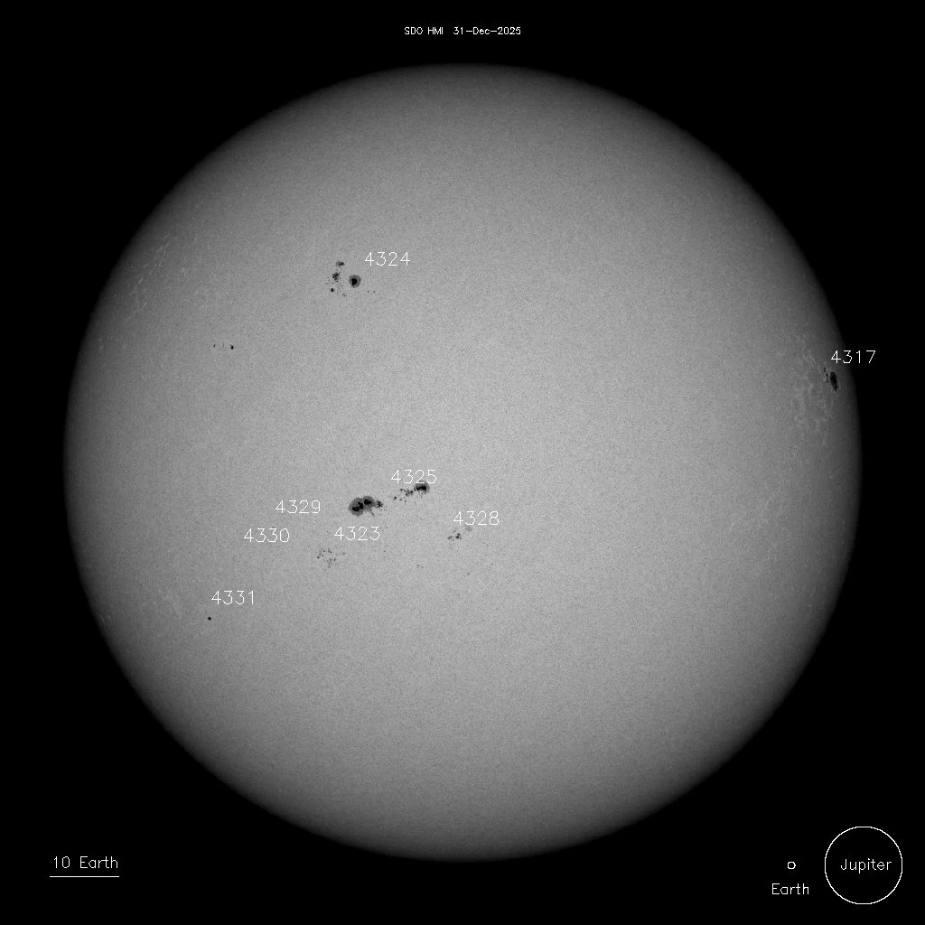 sunspots on december 31 2025