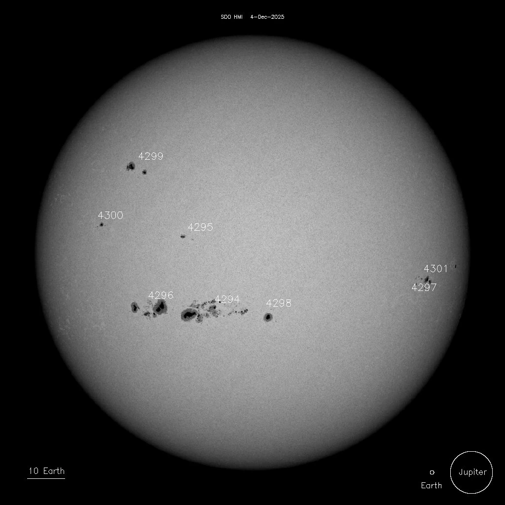 sunspots on december 8 2025