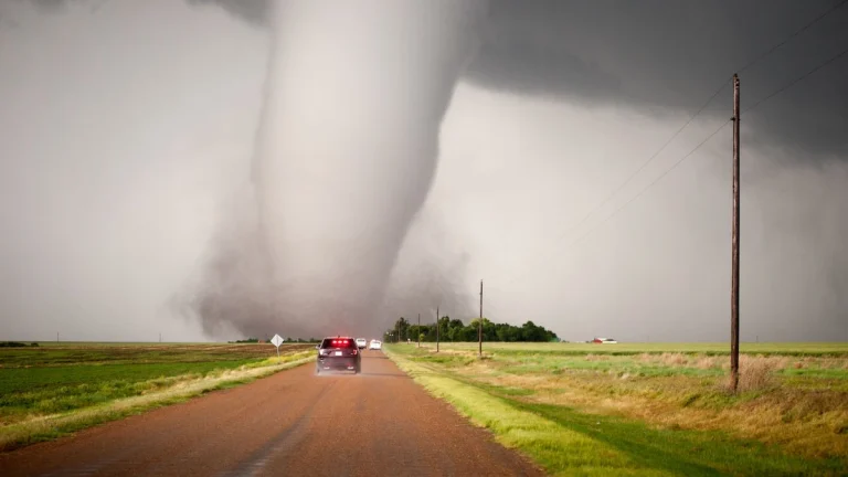 A tornado touches down near Dodge City on May 24, 2016
