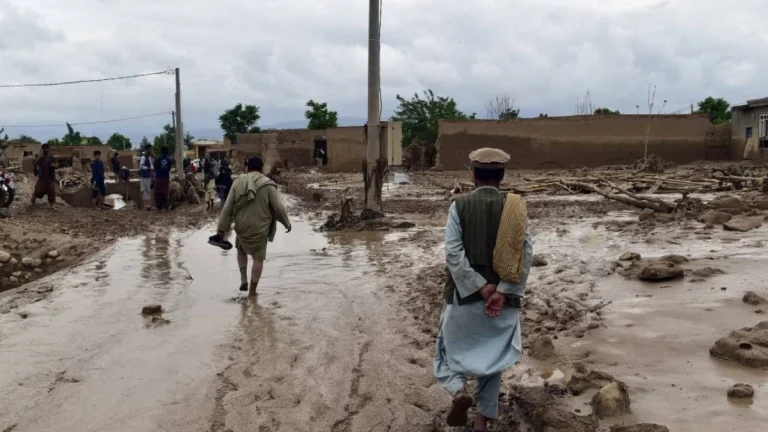 Flood damage in in Afghanistan between January 1-2, 2026. Credit: Qatar News Agency