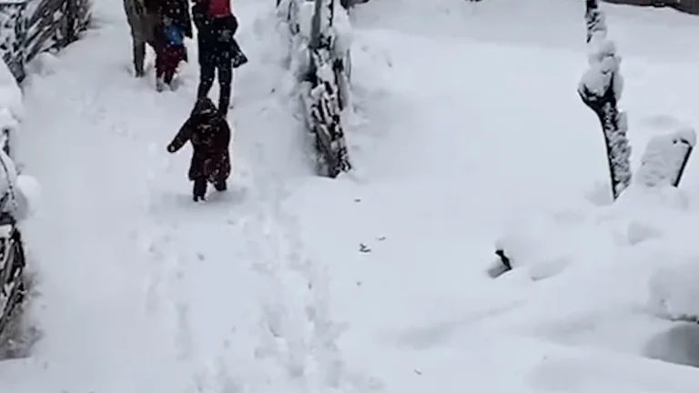 Heavy snowfall in Pakistan on January 23, 2026