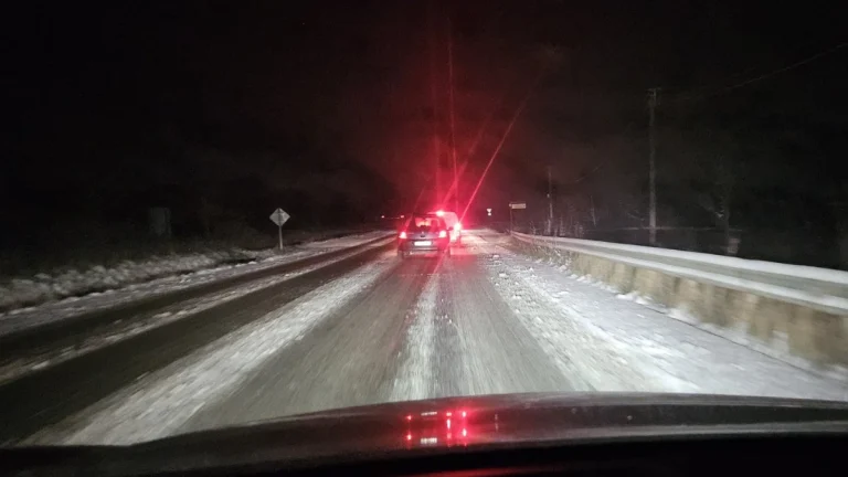 Snow covered roads in France on January 6, 2026