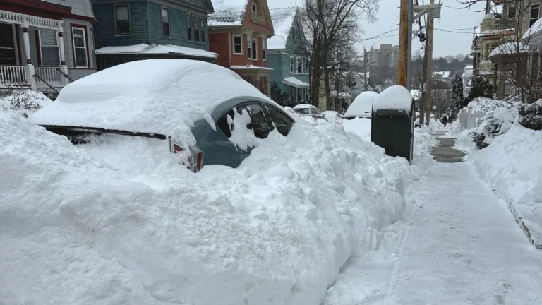 Snow in Boston on January 26, 2026