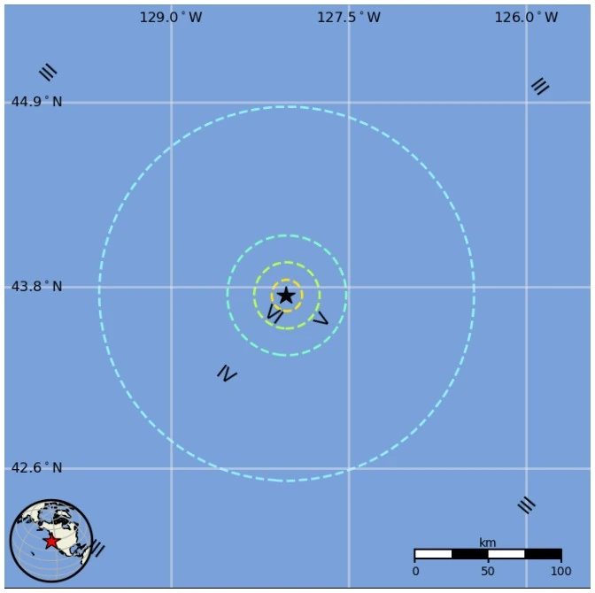 m6.0 earthquake off the coast of oregon united states january 16 2026 usgs epe