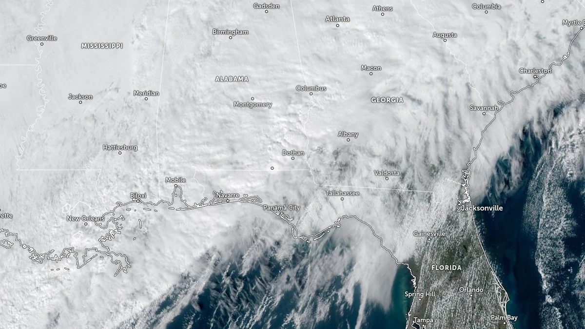 satellite image centered over geneva alabama at 1930 utc on january 25 2026 ef-2 tornado