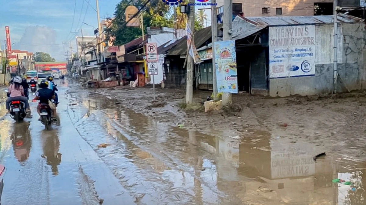 Flooded roads left behind by Tropical Storm Penha in Northern Mindanao on February 9, 2026. Credit: NDRRMC