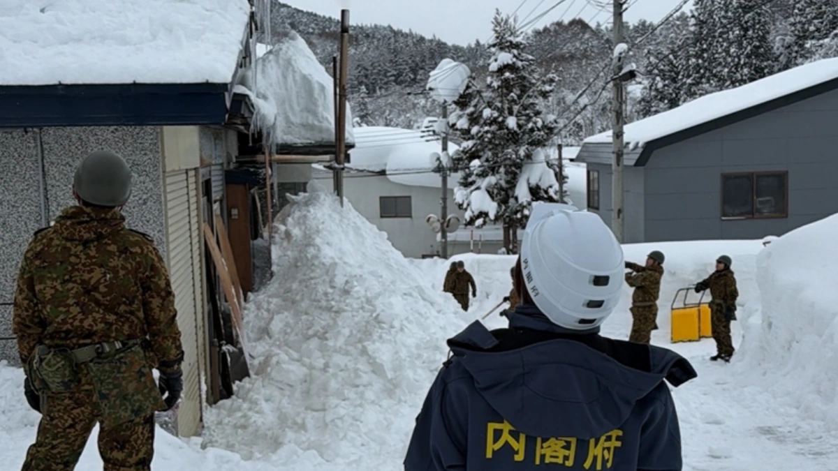 Heavy snow accumulations in Aomori, Japan, on February 3, 2026. Credit: CAO_Bousai