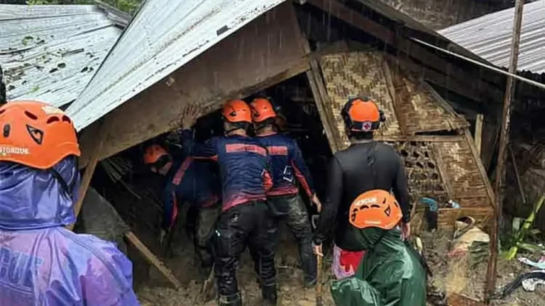 Three people died after a landslide struck Purok 5, Barangay Rizal