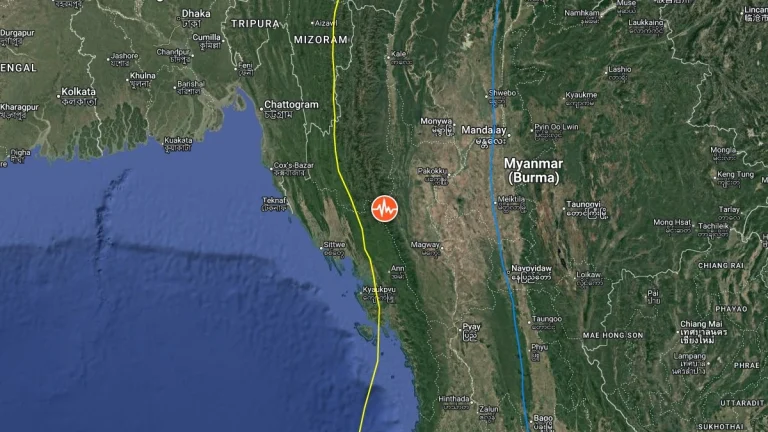epicenter m5.9 earthquake rakhine magway border region myanmar february 3 2026