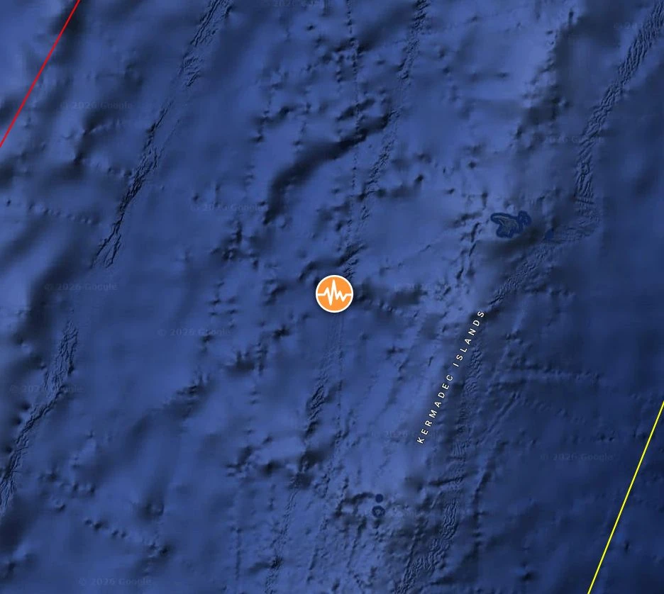 epicenter m6.1 earthquake kermadec islands new zealand february 4 2026 bg