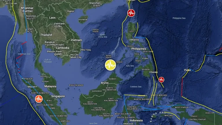 epicenter m7.1 earthquake sabah malaysia february 22 2026