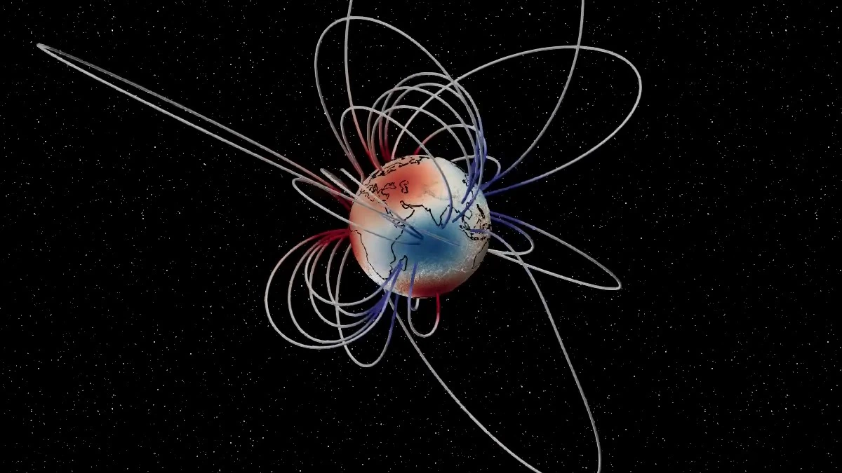 geomagnetic reversal visualization esa