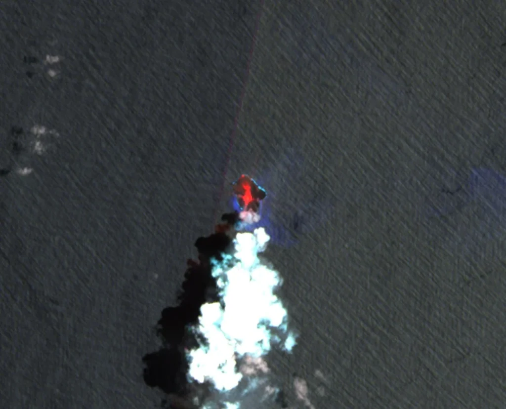home reef volcano tonga swir satellite image february 15 2026