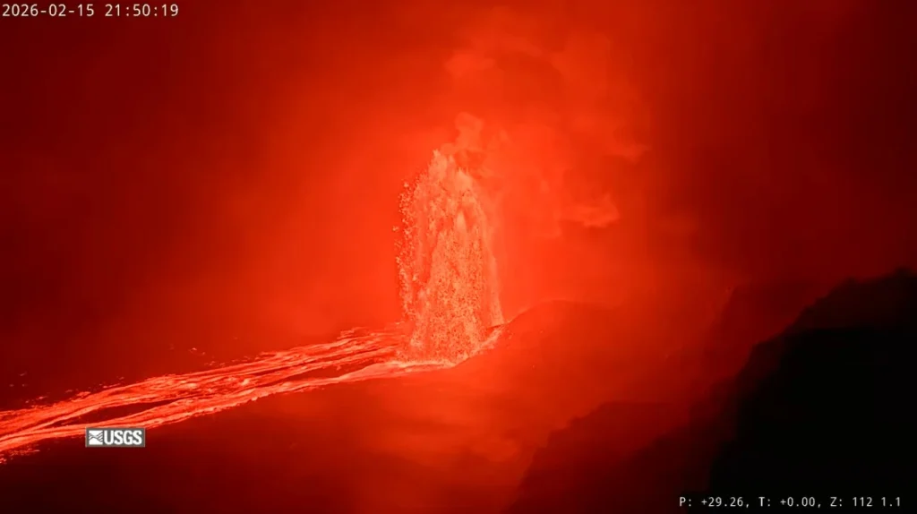 kilauea eruptive episode 42 2150 hst february 15 2026
