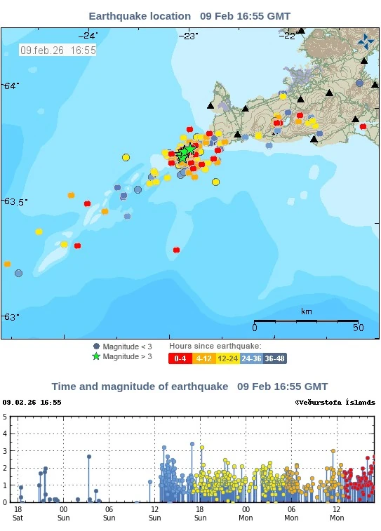 reykjanes ridge earthuakes 48 hours to 1655 utc february 9 2026