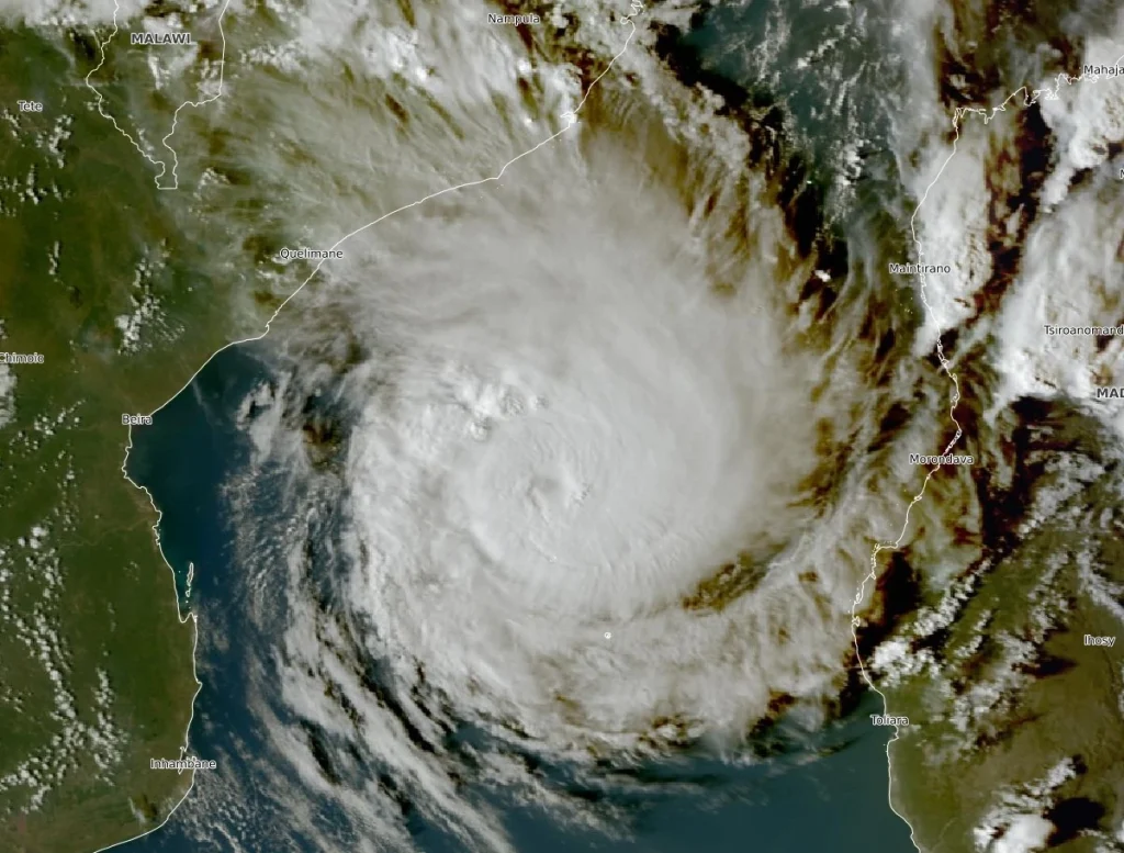 satellite image of tropical cyclone gezani at 1450 utc on february 12 2026 close