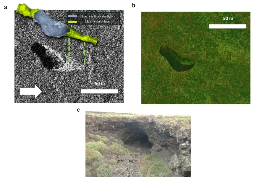 terrestrial analog of venusian lava tubes
