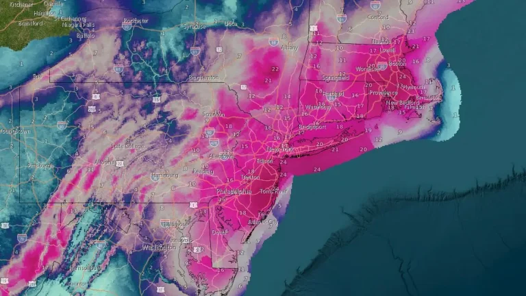 total new snow ending 0700 est february 24 2026