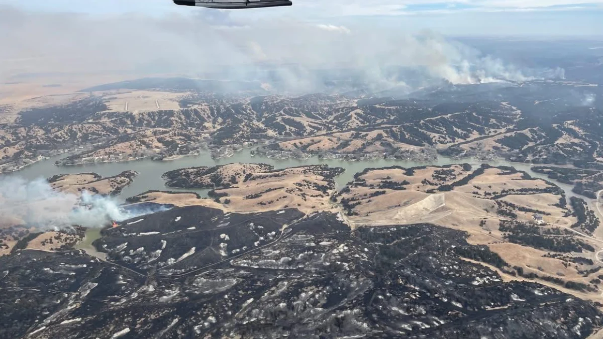 Aerial view of Cottonwood fire in Nebraska on March 15, 2026
