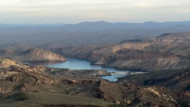 Canyon Lake, an SRP reservoir, stores snowmelt water from upstream.