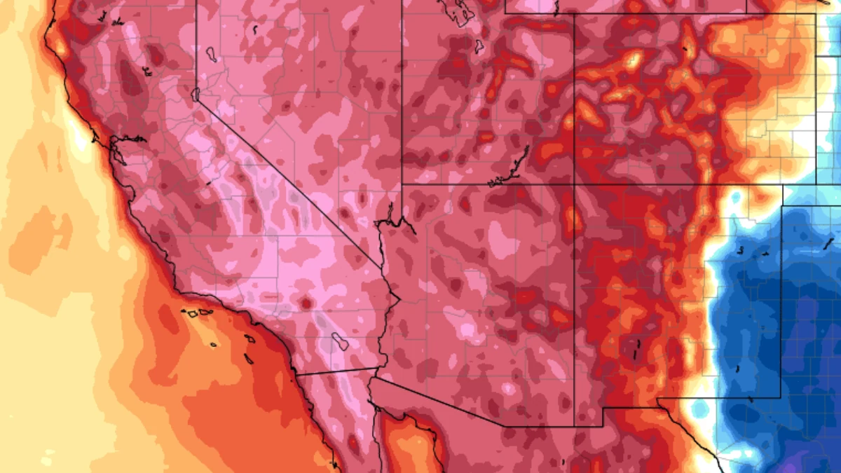 GFS-2m-temp-anomaly-southwest USA - March 17, 2026