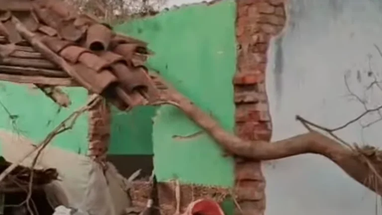 House damaged by tornado in Mayurbhanj odisha on March 15, 2026