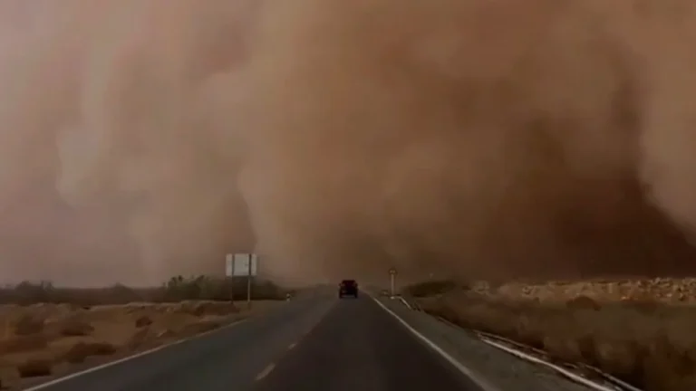 Large dust storm sweeps over southern Xinnjiang, China on March 13, 2026 Jim Yang