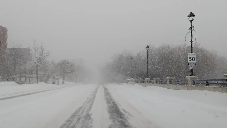 Reduced visibility in Brampton, Ontario