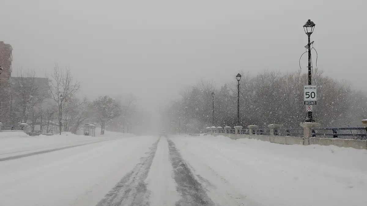 Reduced visibility in Brampton, Ontario