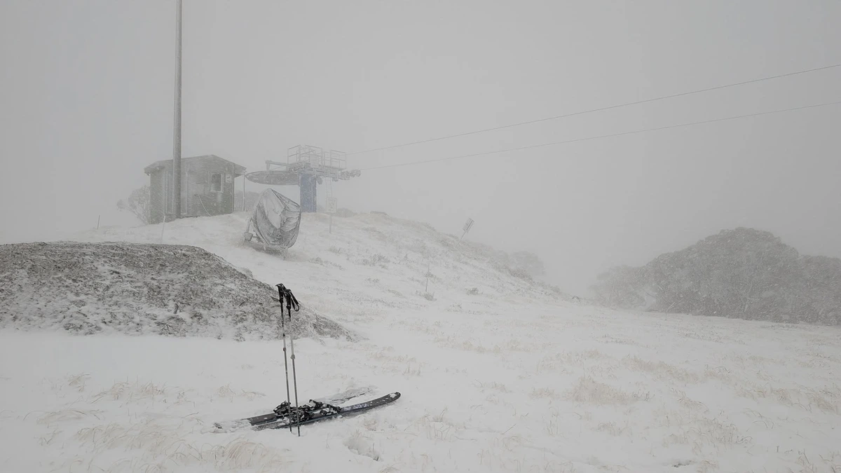 Snow in Hotham on March 26, 2026