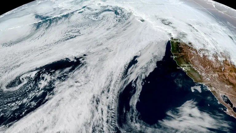 atmospheric river satellite image 2350 utc march 17 2026 noaa goes-18