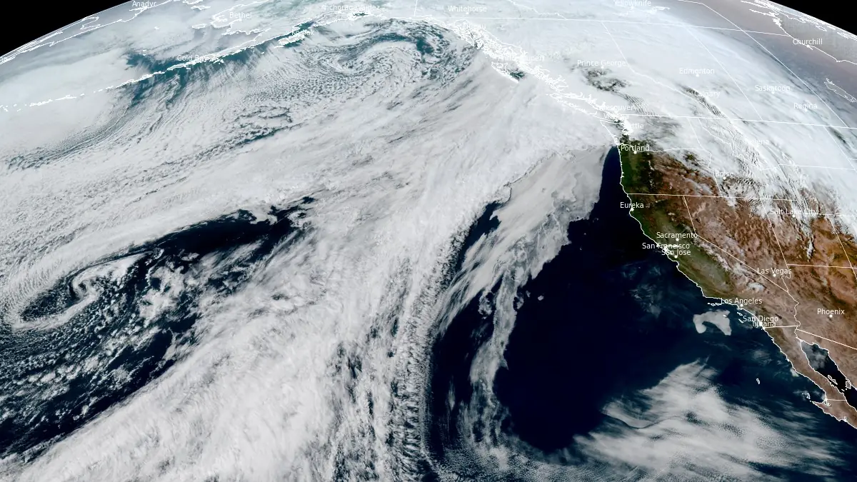 atmospheric river satellite image 2350 utc march 17 2026 noaa goes-18