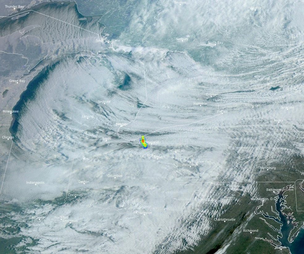 daylight fireball cleveland march 17 2026 rammb cira glm wide
