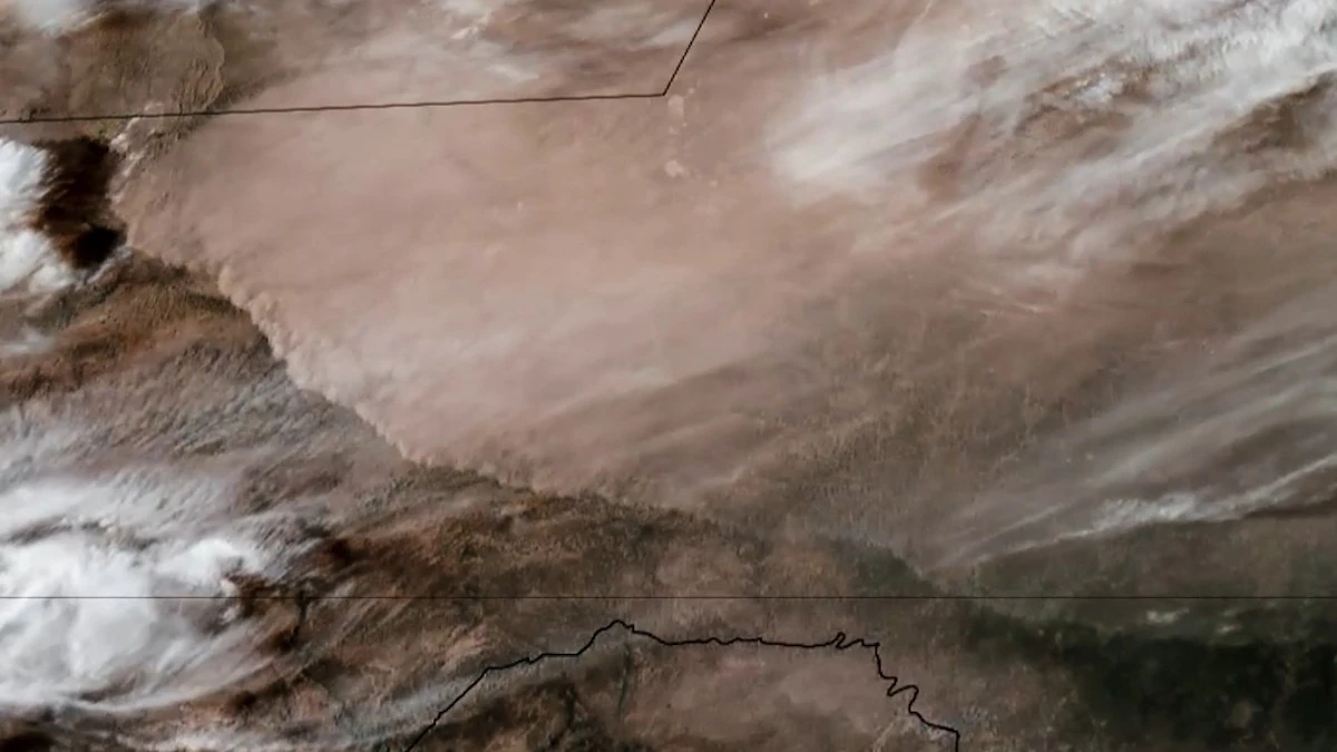 dust storm satellite image texas 2315 utc march 15 2026