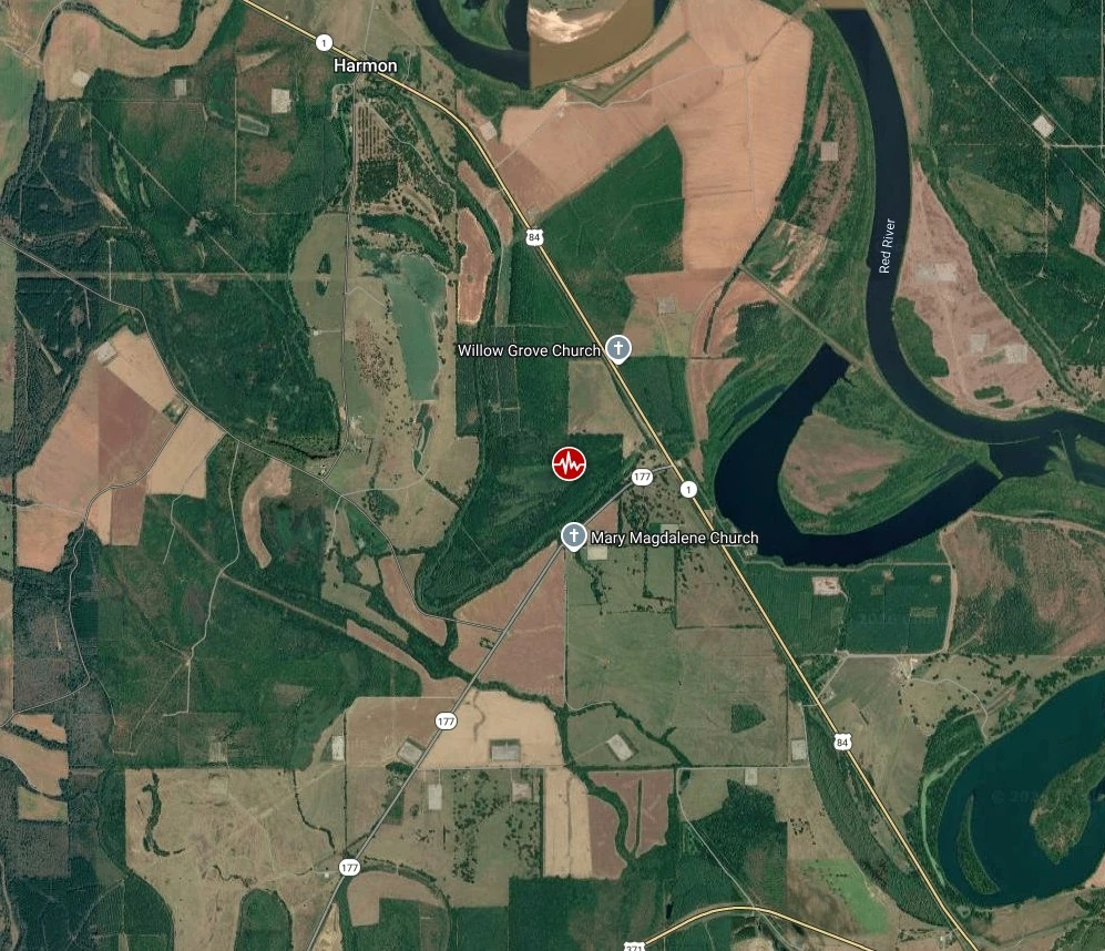 epicenter M 4.9 - March 5 2026 Red River Parish, Louisiana Earthquake bgz