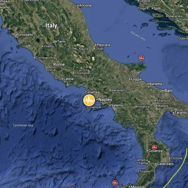 epicenter m6.0 earthquake tyrrhenian sea near naples italy march 9 2026