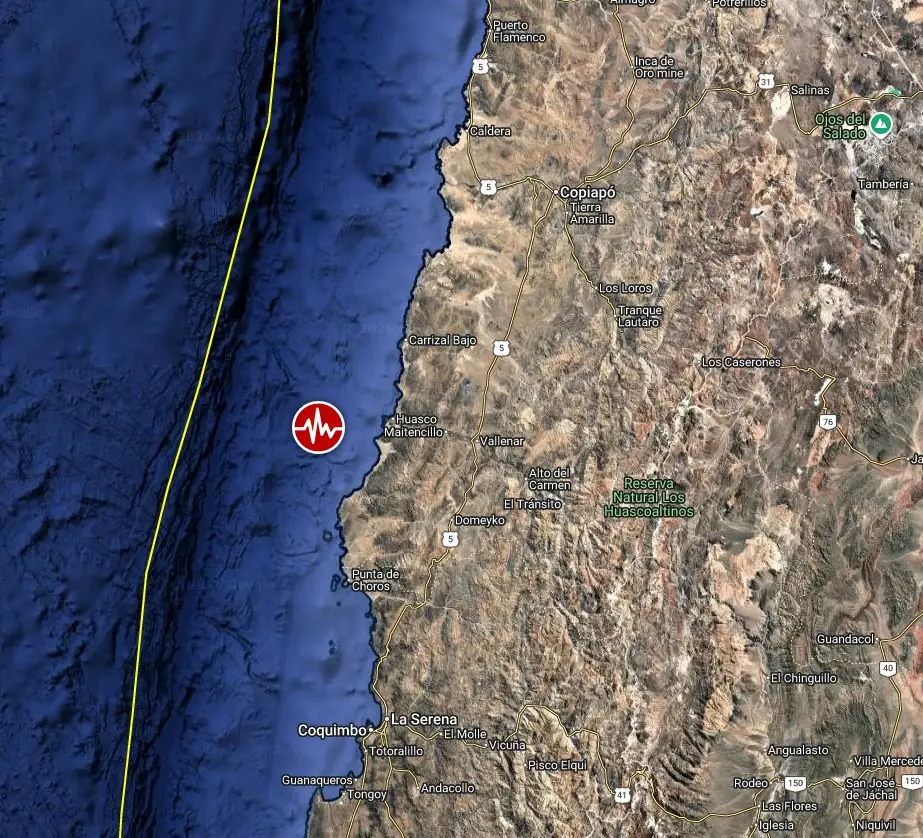 epicenter m6.3 earthquake offshore atacama chile march 13 2026 bg