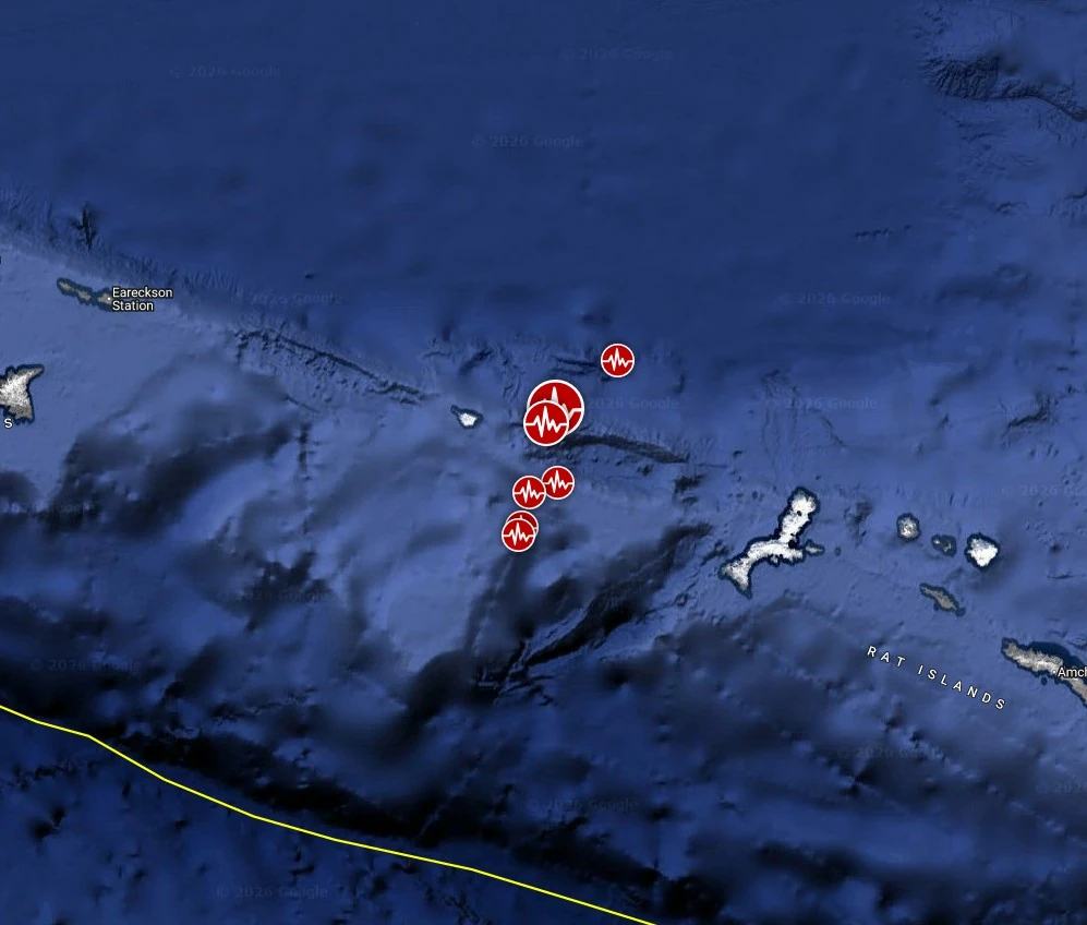 epicenter m6.4 earthquake rat islands aleutian islands alaska march 4 2026 map