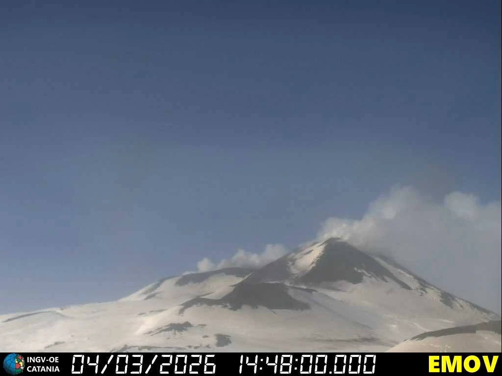 etna volcano 1448 utc march 4 2026 ingv