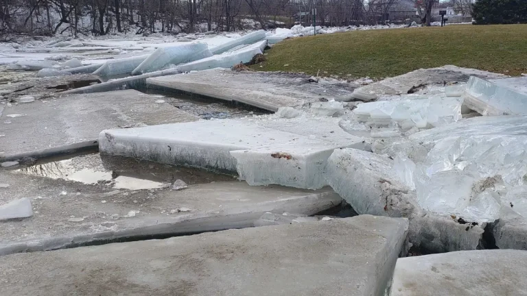 ice jam Champlain New York march 9 2026