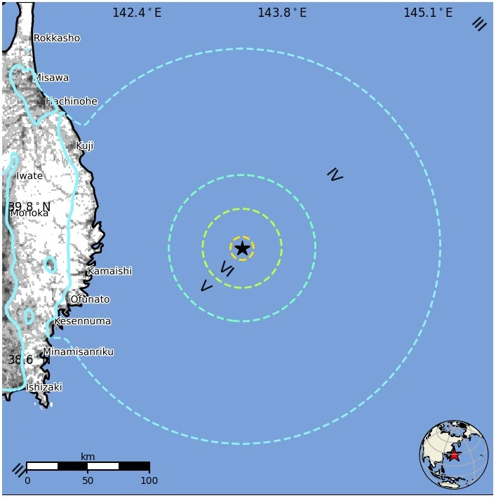 japan m6.5 earthquake march 26 2026 usgs epe