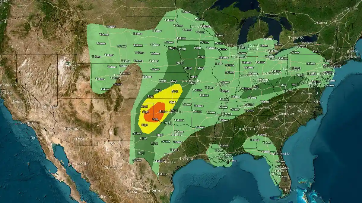 severe weather outlook March, 2026
