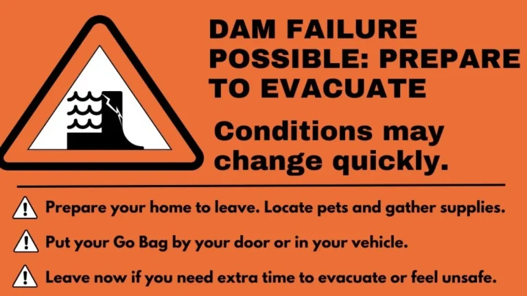 wahiawa dam failure alert graphic