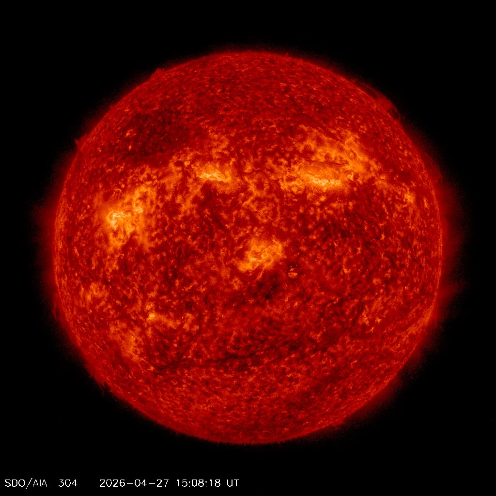 SDO AIA 304 1508 utc april 27 2026